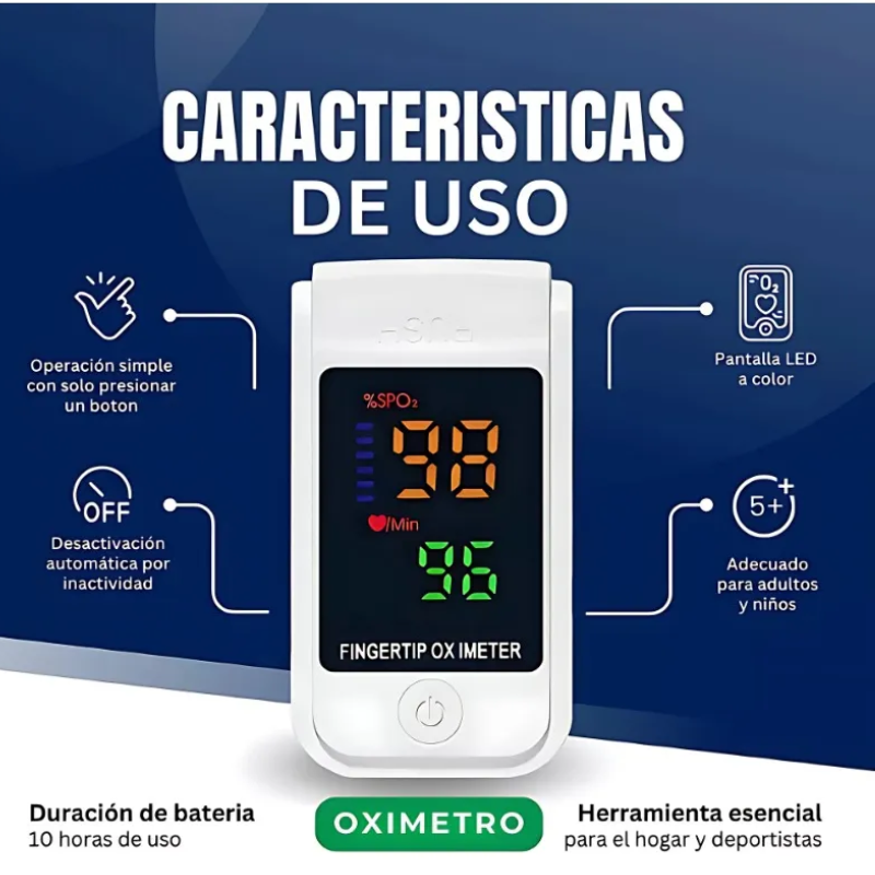 Pack Oxímetro Saturómetro Tensiómetro Medidor De Presión    -5
