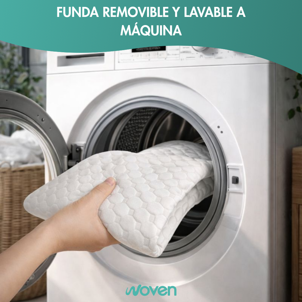 Cojin Antirreflujo Para Adultos Almohada Viscoelástica Doble Blanco  -5