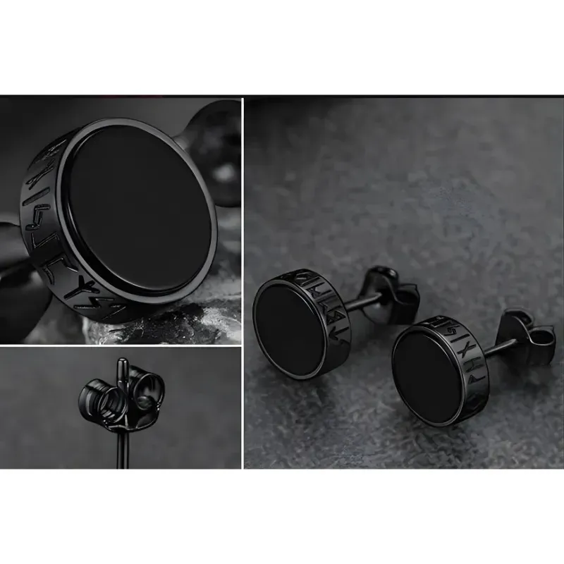 Par Aros Aretes Unisex Acero Inoxidable Hipoalerg nicos Para Hombre Y Mujer-3