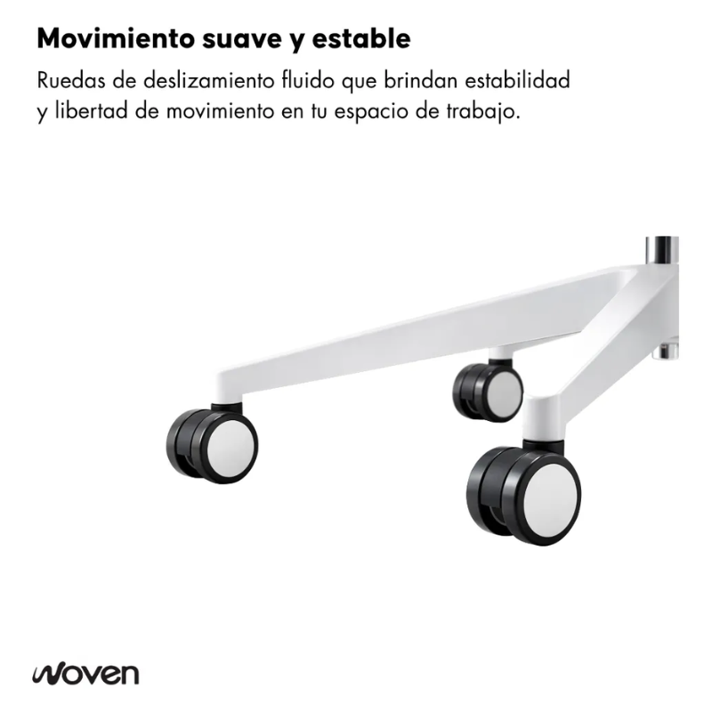 Silla De Escritorio Zenith Ergon mica Ajustable Blanca Woven-6