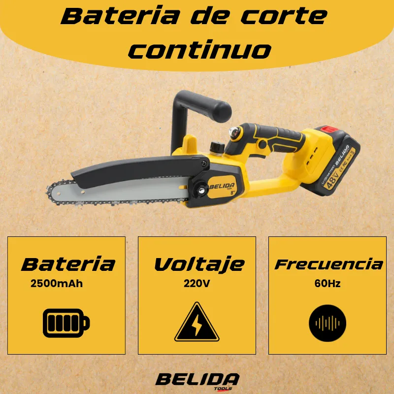 Motosierra Inal mbrica 8 Belida 2 Bater as Y Cargador-3
