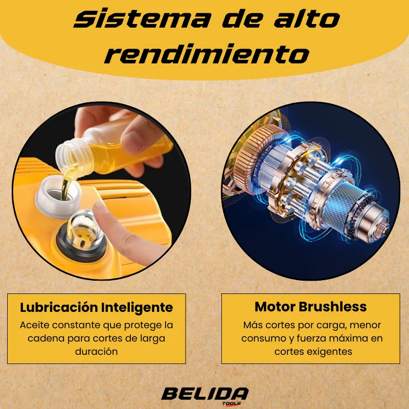 Motosierra Inal mbrica 8 Belida 2 Bater as Y Cargador-5