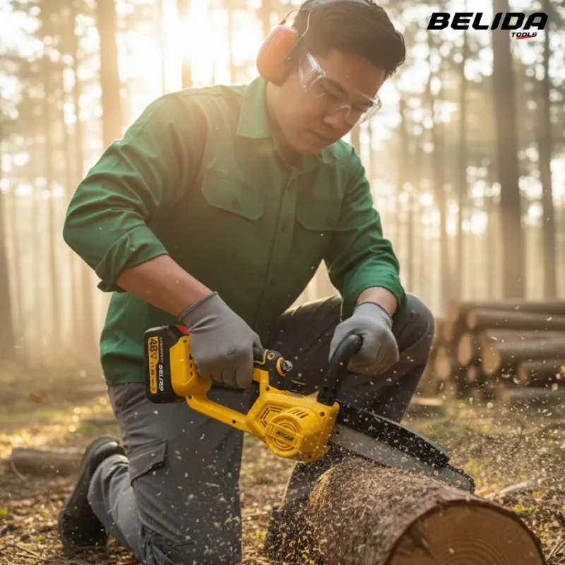 Motosierra Inal mbrica 8 Belida 2 Bater as Y Cargador-6