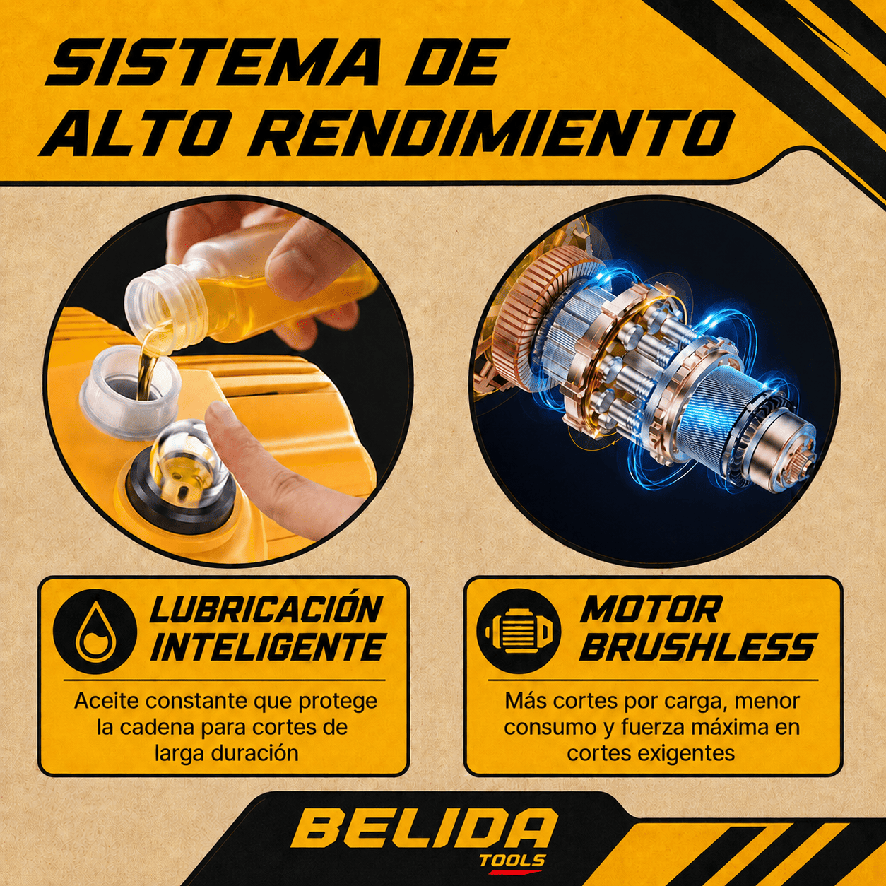 Motosierra Inalámbrica 8 Belida 2 Baterías Y Cargador-5