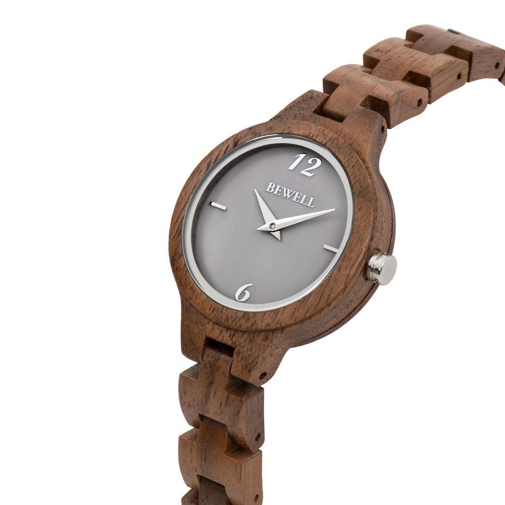 Reloj Quarzo De Madera Sándalo Indú Para Dama-2