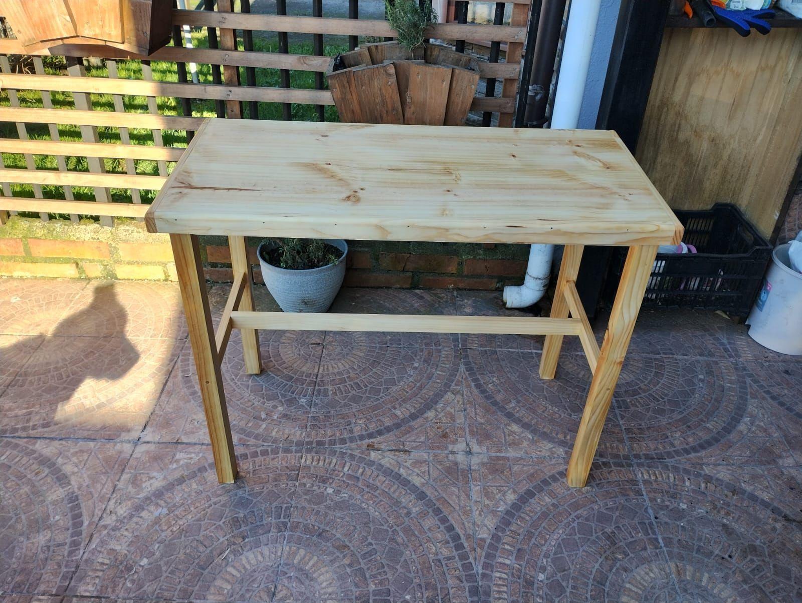 Mesa Tipo Isla Económica Madera Cocina Quincho 100x50x80 Cm-3