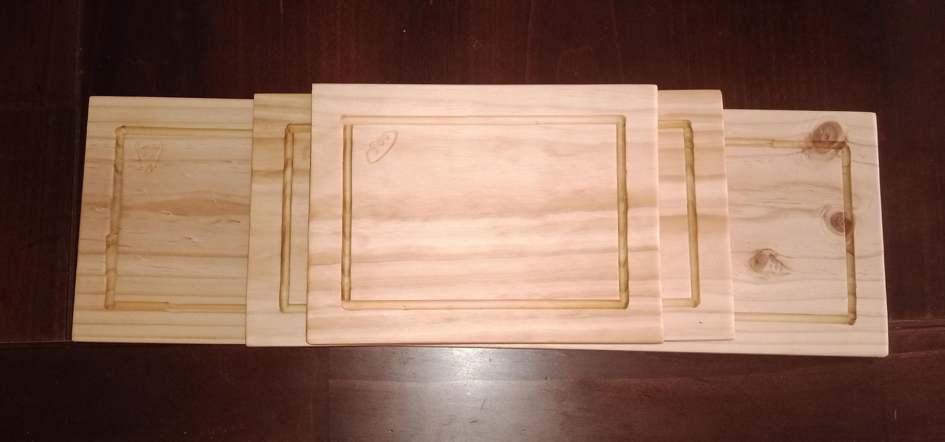Pack 3 Unidades Tabla Picoteo Coctel No.4 Madera Pino-2