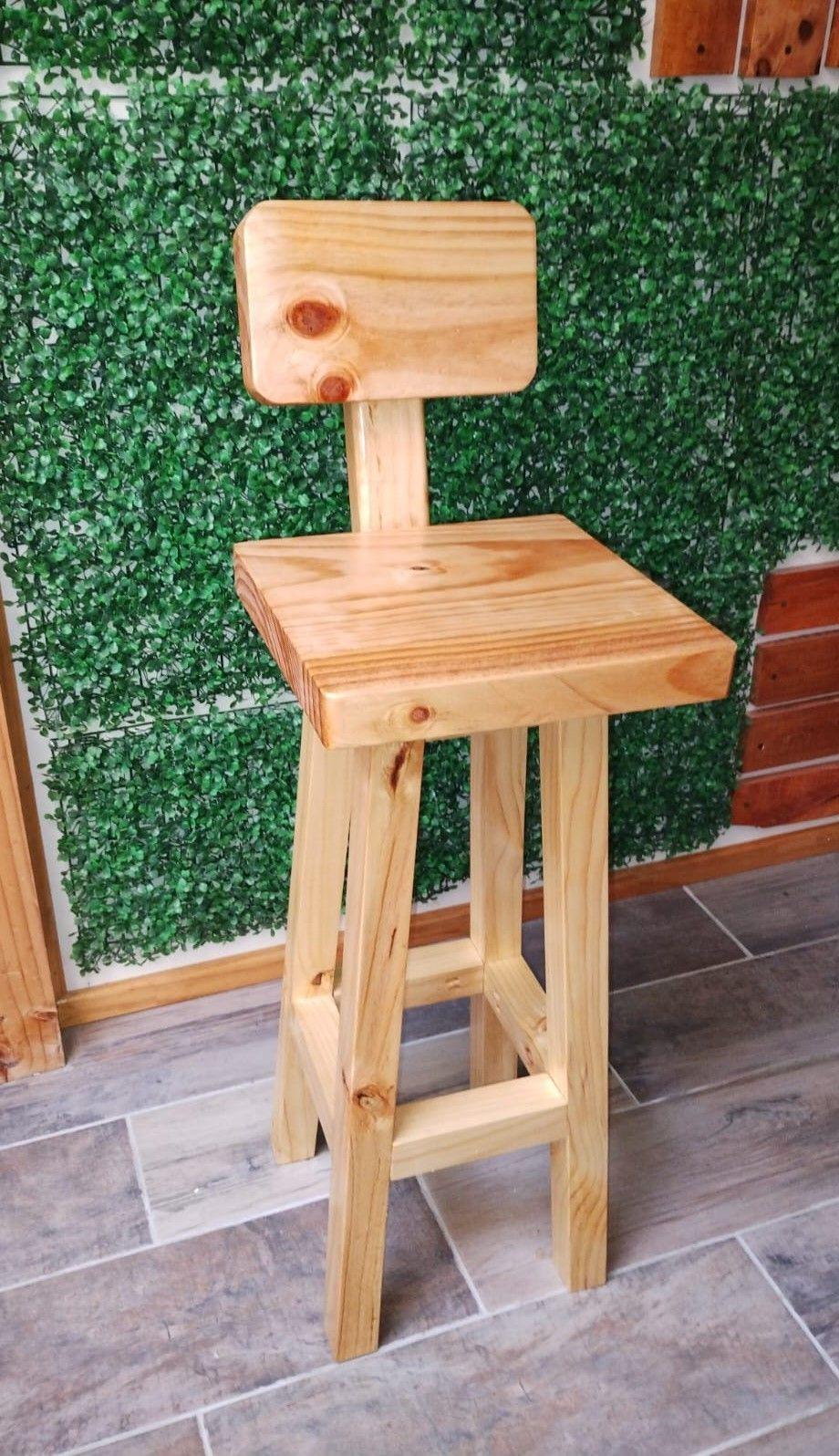Pack 2 unidades Pisos O Taburetes De Madera Para Bar O Cocina-2