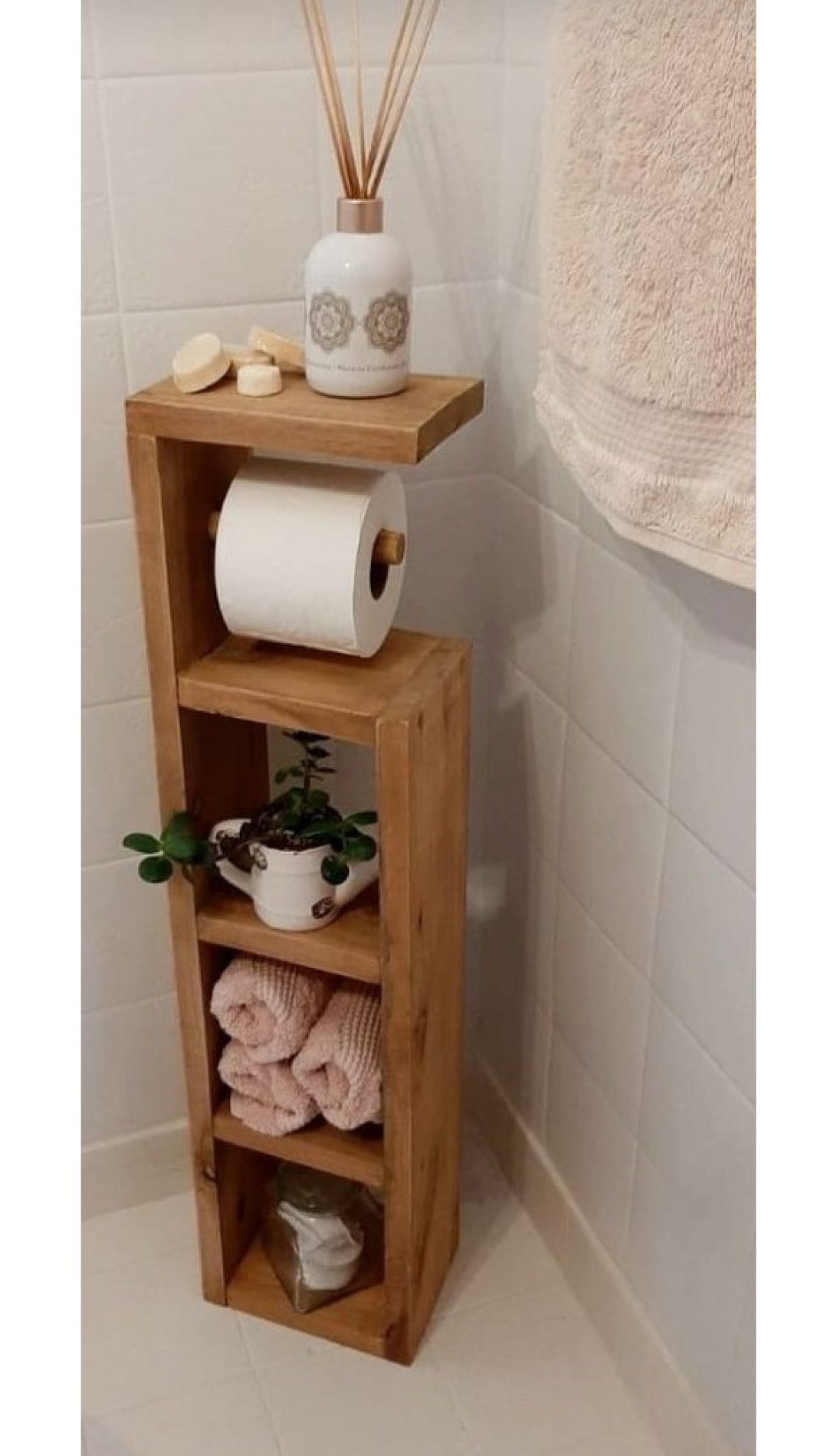 Organizador De Madera Para Baño Práctico Y Elegante-1