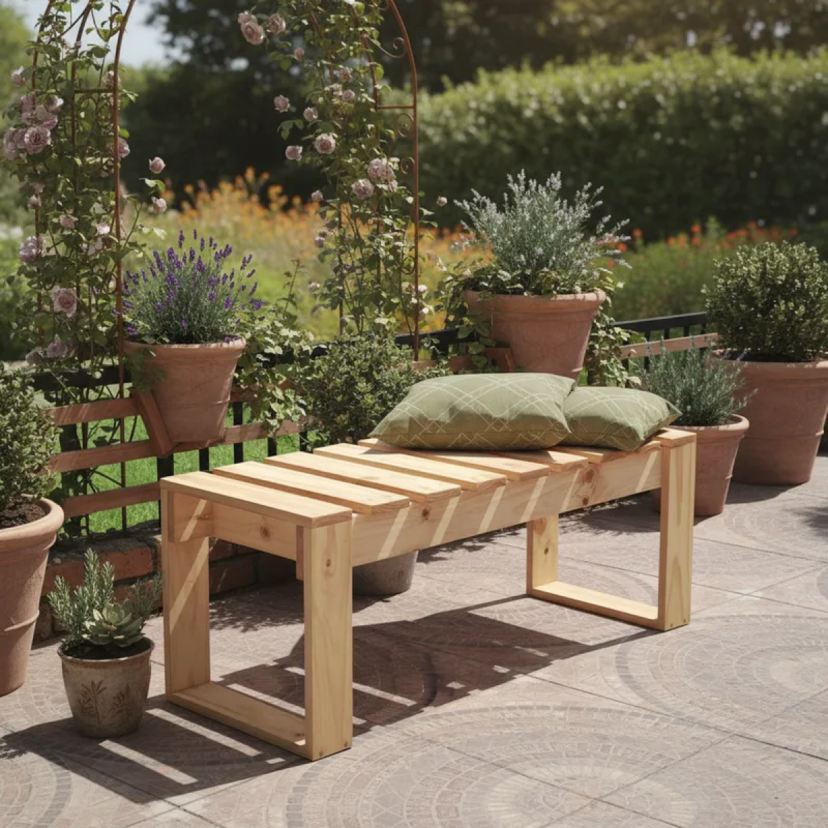 2 Unidades Banca De Madera Modelo Lelfun kiñe para Terraza, Patio, Cocina-3