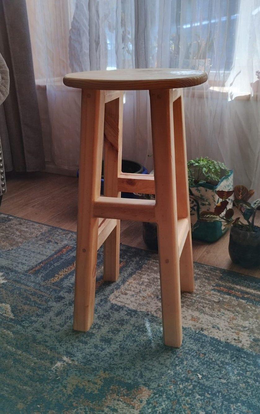 4 Unidades Pisos Taburetes Madera Para Bar -3