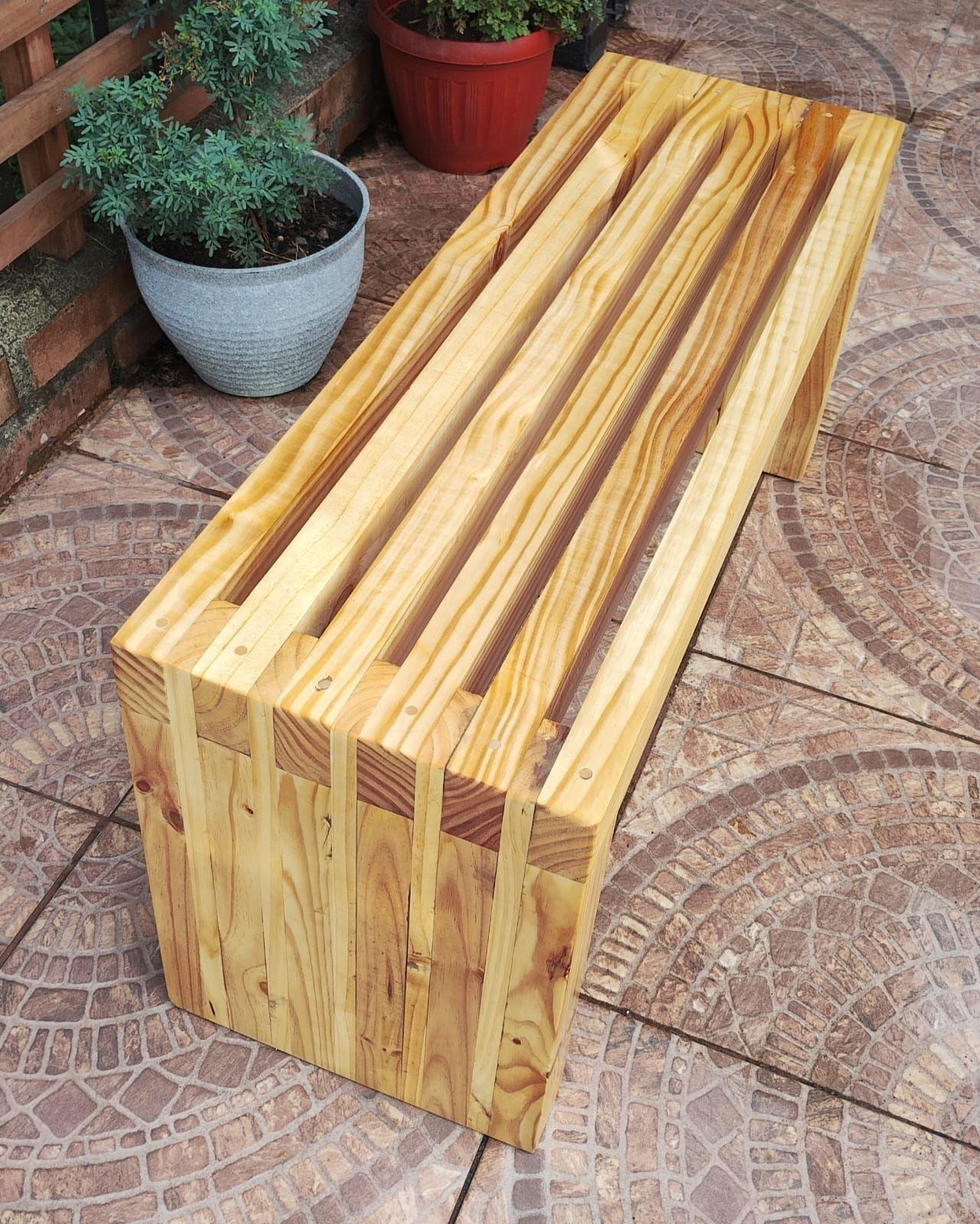 Banca De Madera 100 Cm De Largo-2