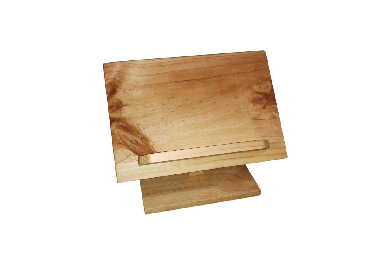 2 Unidades Pedestal Atril Madera Para Libro Lectura Natural-2