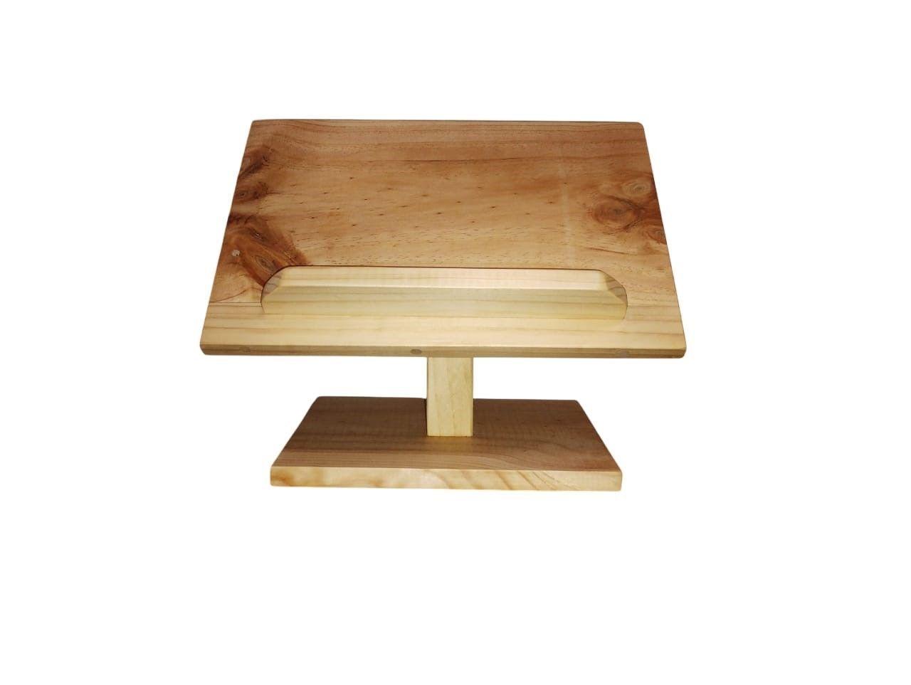 2 Unidades Pedestal Atril Madera Para Libro Lectura Natural-3