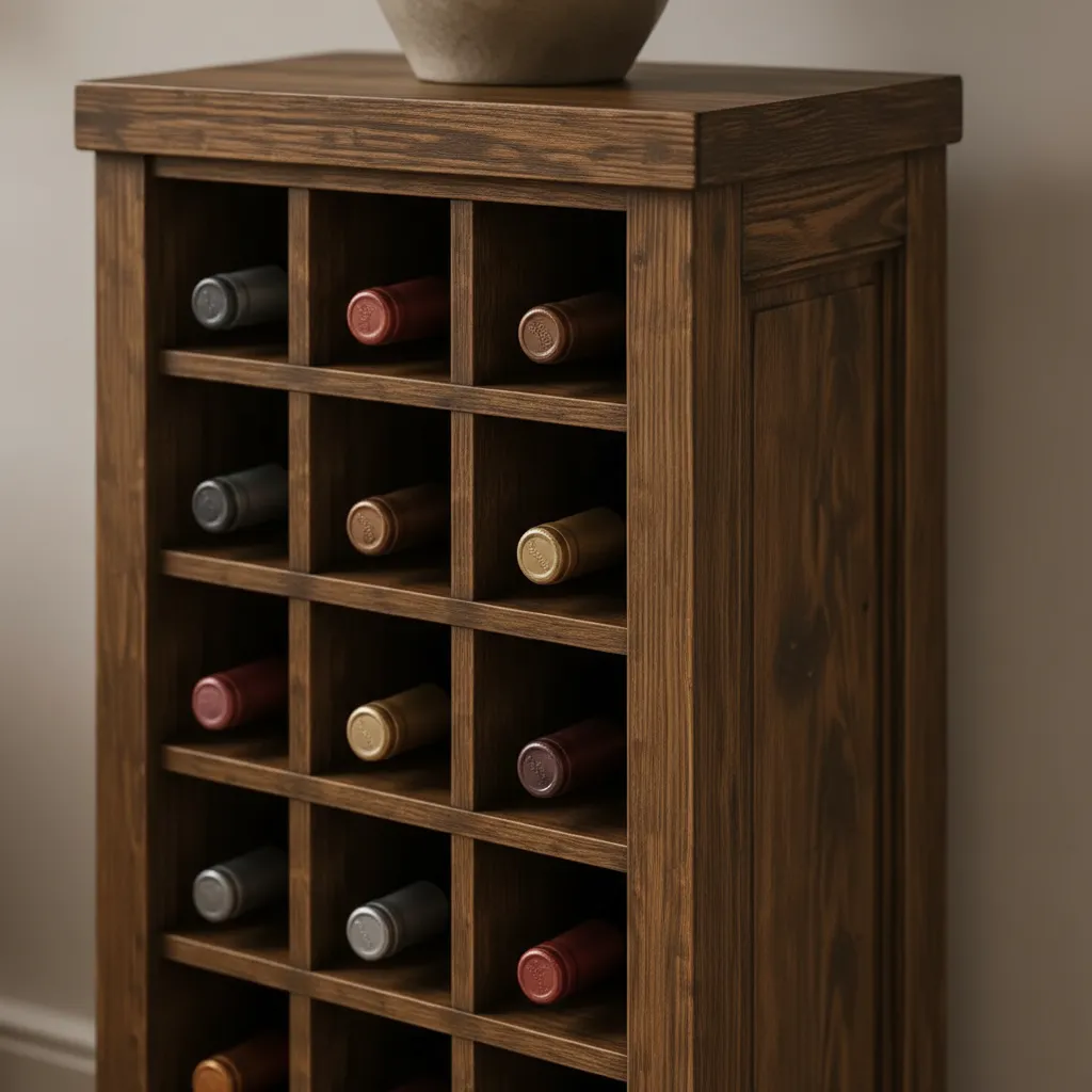 Cava Madera Vertical 21 Botellas Modelo Pulku Color Nogal-2