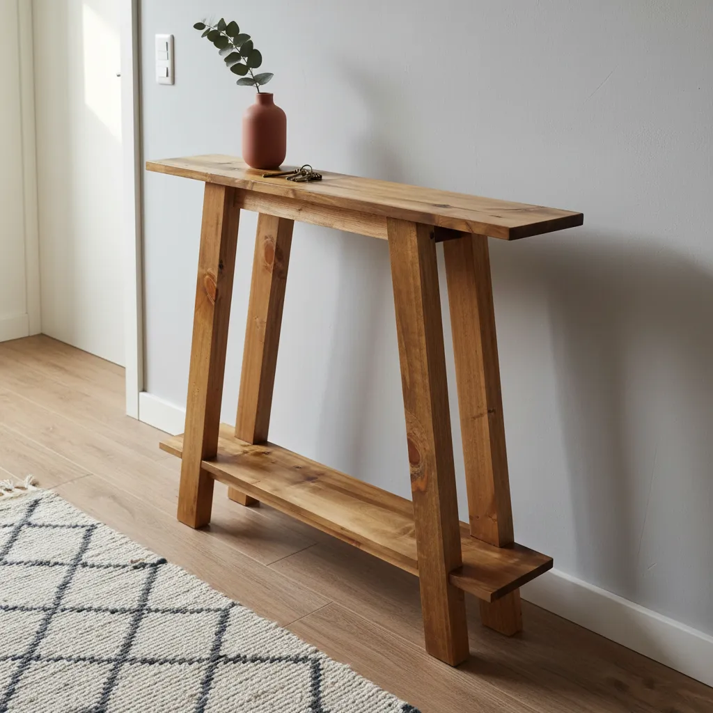 Arrimo R stico Madera De lamo Para Recibidor O Sala-5