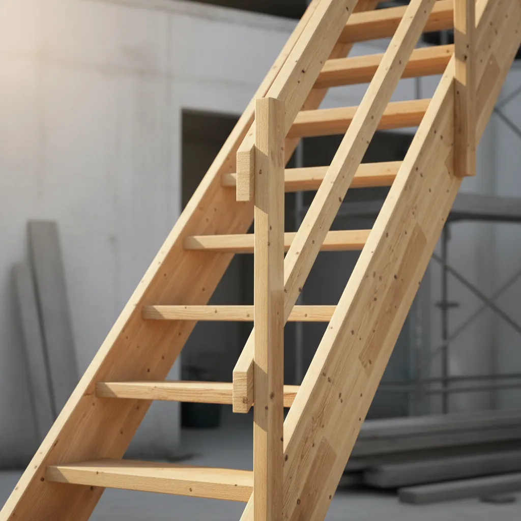 Escalera Madera + Pasamanos Construccion Remodelacion Barniz-2