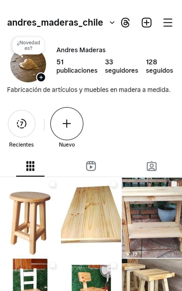 Taburete Madera Color Natural Sellado Para Isla Cocina O Bar-4