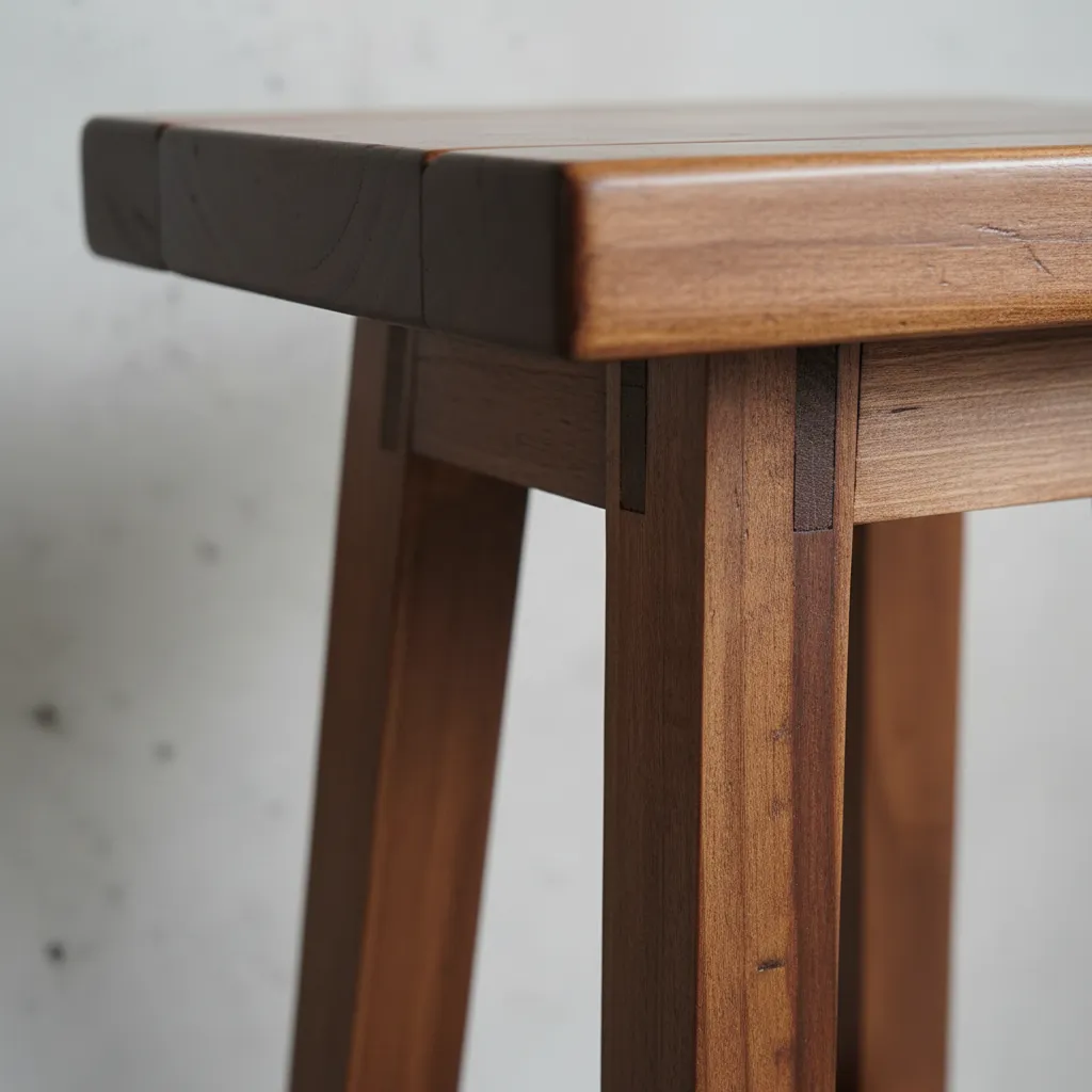 Taburete O Piso Madera sin Respaldo Bar O Cocina Modelo Wemul-3