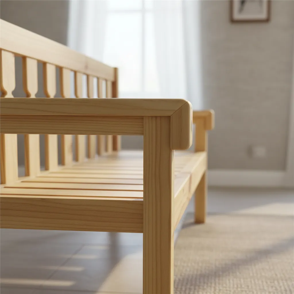 Sillón Banco Madera Estilo Campestre Grande-5