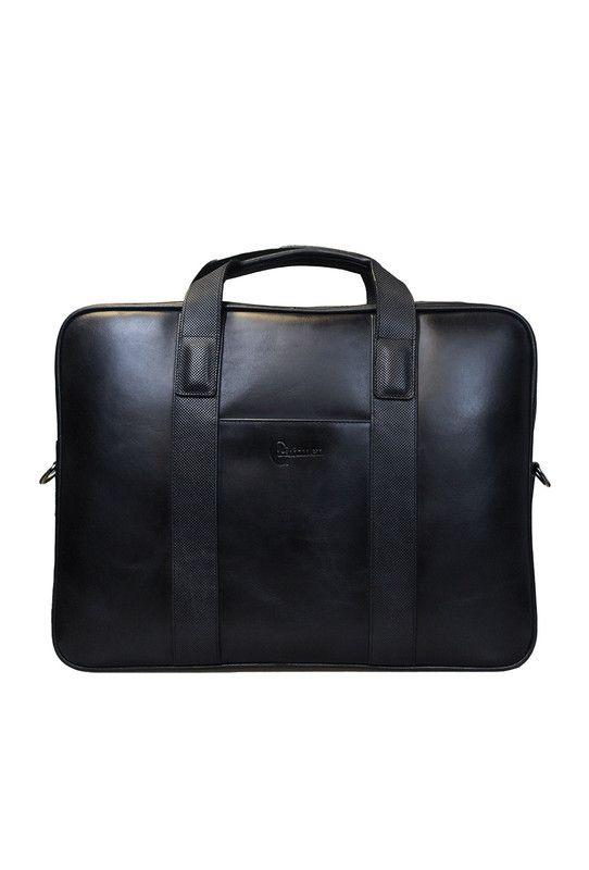 Maletin  100% cuero natural negro Londres Craftmen-1