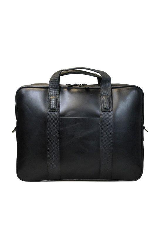 Maletin  100% cuero natural negro Londres Craftmen-2