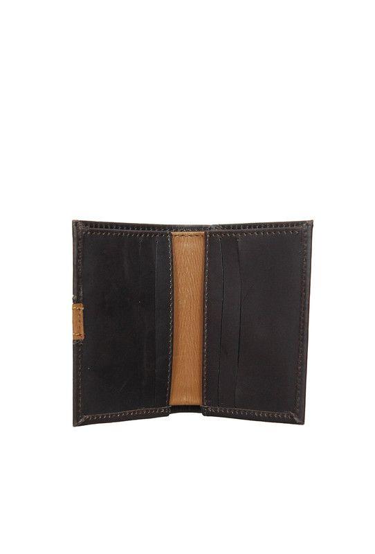 Tarjetero  100% cuero genuino bicolor Craftmen-2