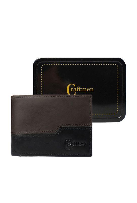 Billetera 100% cuero natural negro Preston Craftmen -3