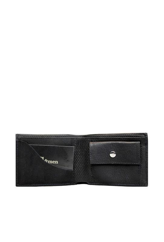 Billetera Hombre Ethan Craftmen 100% Cuero Natural  Negro  -2