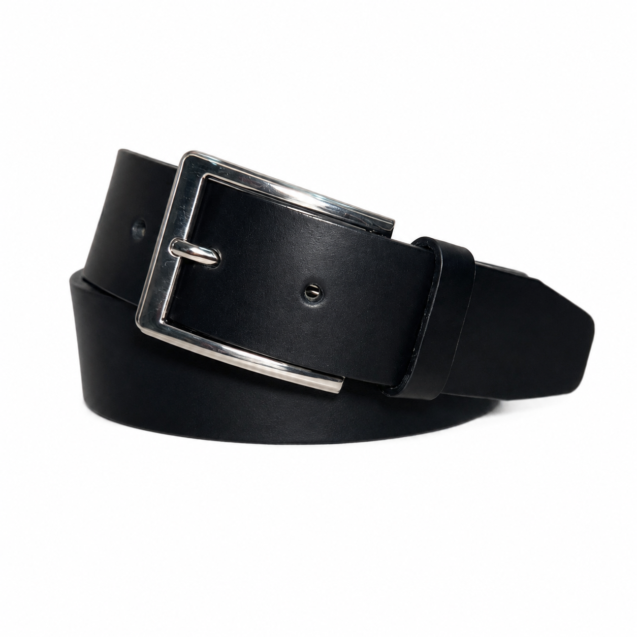 Cinturon Hombre 100% cuero natural negro Turner Craftmen-0