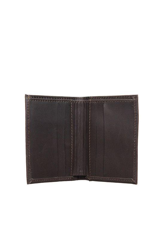 Tarjetero 100% cuero genuino cafe Craftmen -2