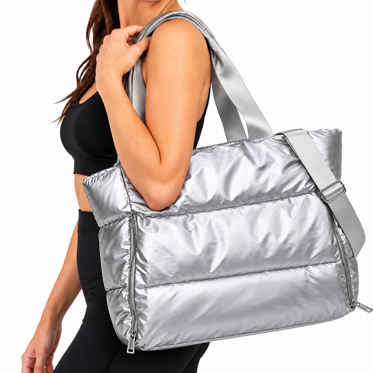 Bolso Deportivo Mova Mujer Nicoletta Plateado-2