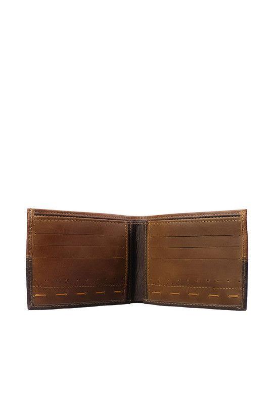 Billetera  100% cuero natural café  Brigthon Craftmen -2