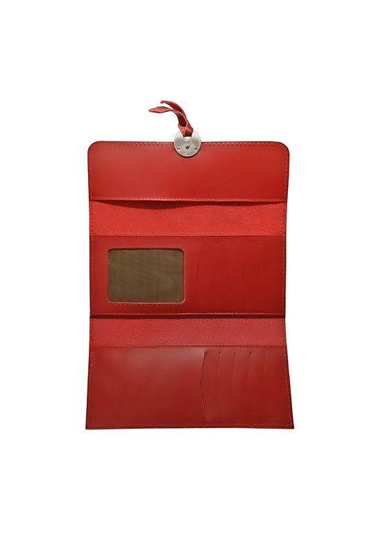Billetera Mujer Nix Nicoletta 100% Cuero Genuino Rojo -2