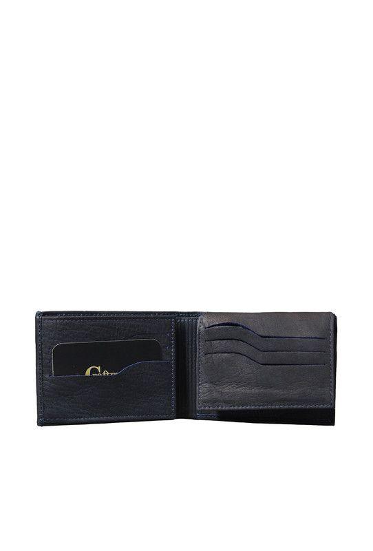 Billetera Hombre Craftmen 100% Cuero Natural  Azul -2