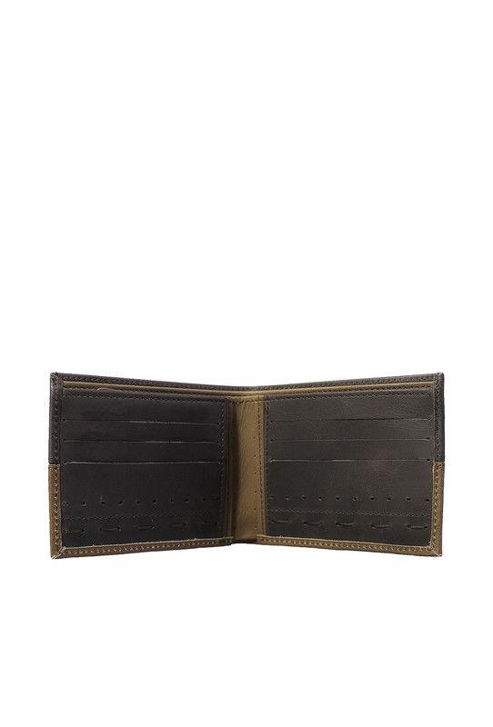 Billetera  100% cuero natural café beige Brigthon Craftmen -2