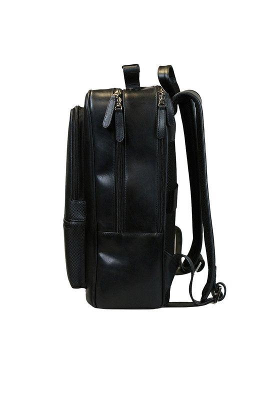 Mochila Notebook 15"  100% cuero natural negro Westminster Craftmen -3