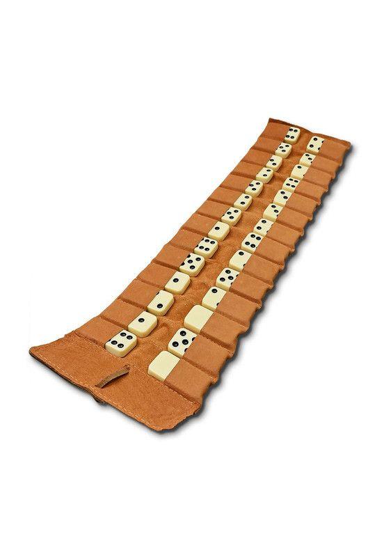Juego domino con funda de cuero Craftmen-2