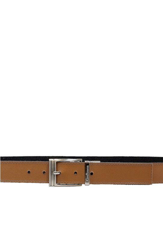 Cinturon  casual  Cuero- Reata Reversible  Brandy Negro Craftmen-2