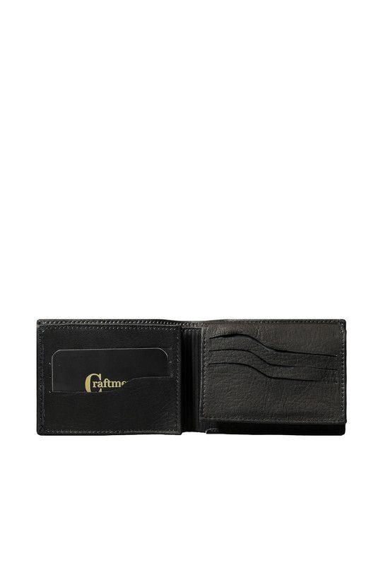 Billetera Hombre Craftmen 100% Cuero Natural  Negro  -2