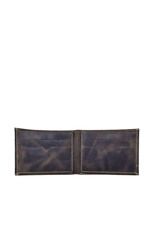Pack Hombre Billetera-Llavero  100% cuero natural café  Riviera -3
