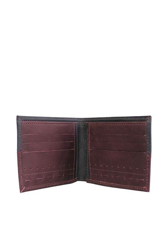 Billetera Hombre Craftmen 100% Cuero natural  Vinotinto -2