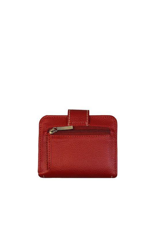 Billetera  mujer 100% cuero genuino rojo  Quinn  Nicoletta-1