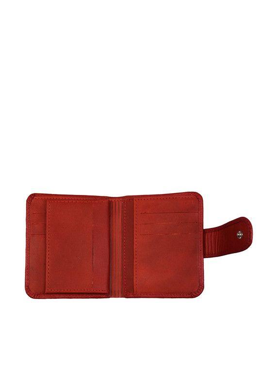 Billetera  mujer 100% cuero genuino rojo  Quinn  Nicoletta-2