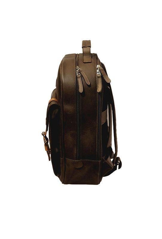 Mochila Notebook 15"  100% cuero natural café  Gerad   Craftmen -3