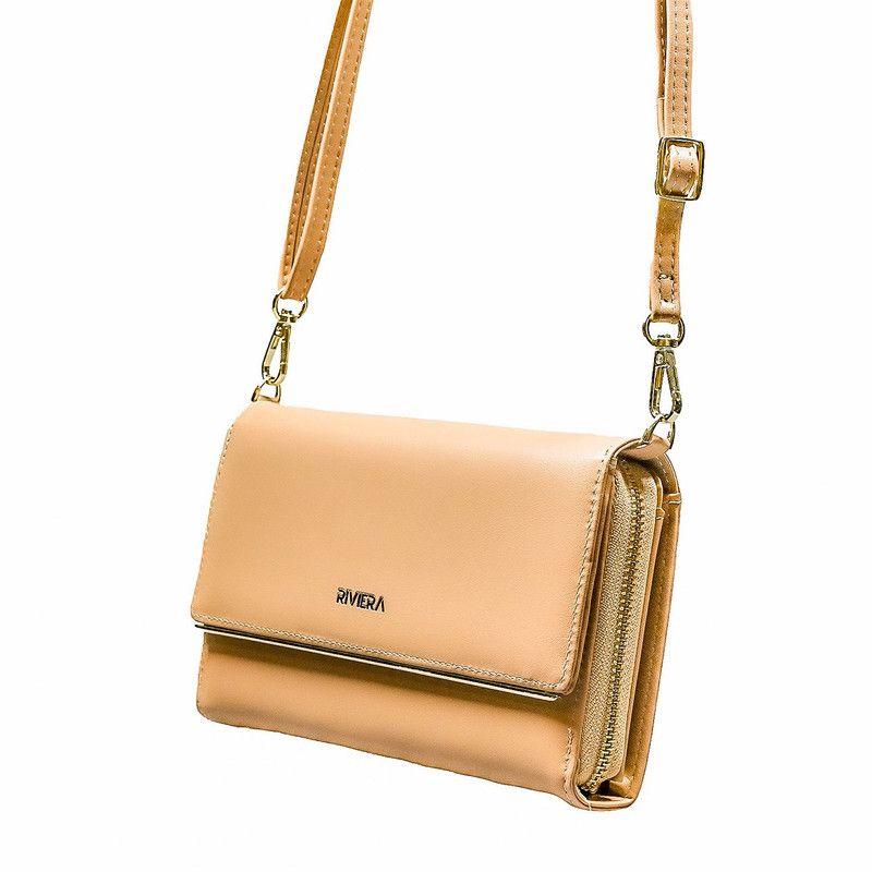 Cartera Clutch Riviera Beige, Ecocuero-3