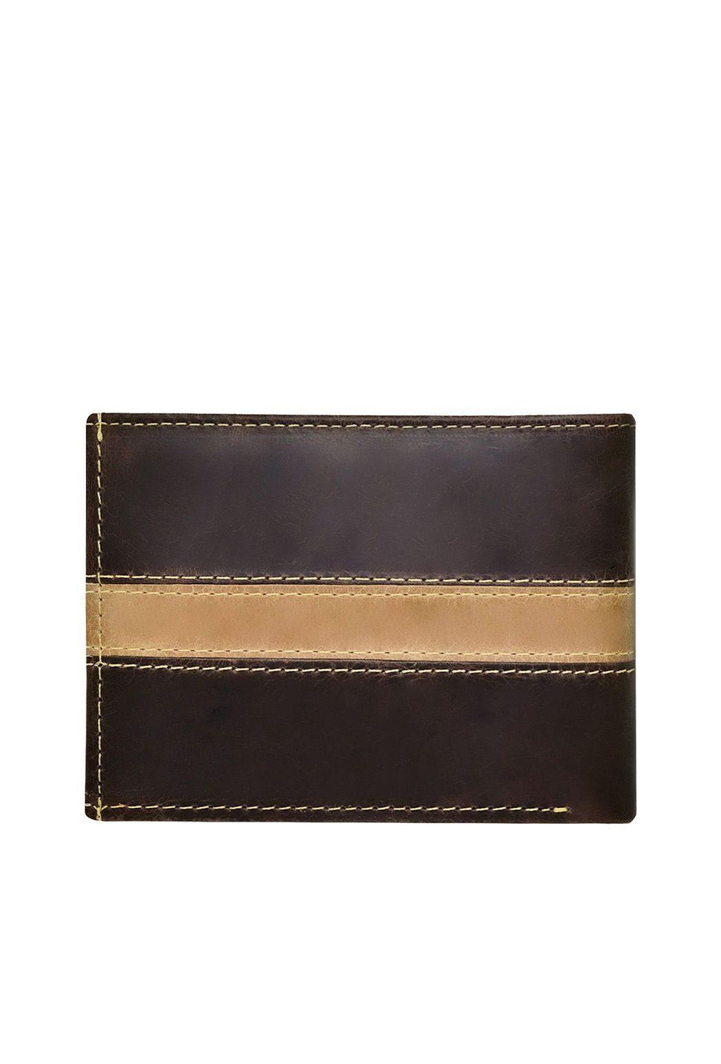 Pack Hombre  Billetera-Llavero, 100% Cuero Café-Beige Riviera-2