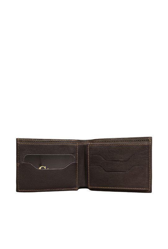 Billetera Hombre  Kyle Craftmen 100% Cuero Natural  Cafe -2