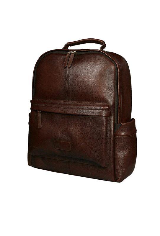 Mochila Notebook 15"  100% cuero natural coñac Gregory  Craftmen -0