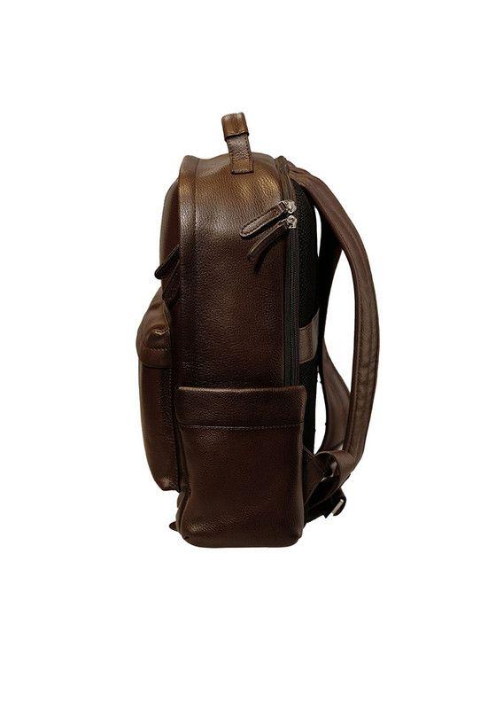 Mochila Notebook 15"  100% cuero natural coñac Gregory  Craftmen -3